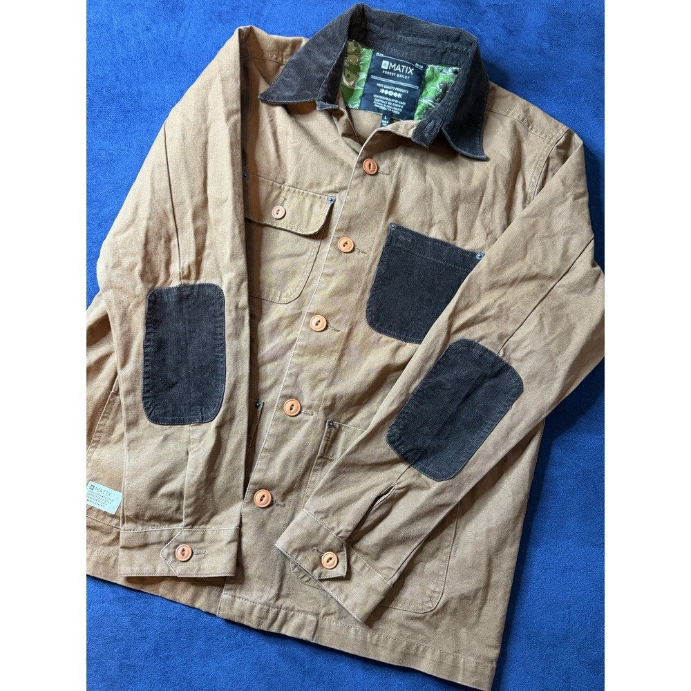 Matix Forest Bailey Mortar Canvas Work Jacket Mens Large Corduroy Duck Tan L